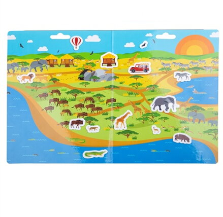 Bigjigs Toys Samolepky Safari, znovu použiteľné