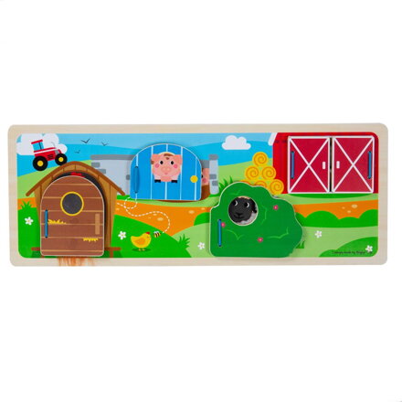 Bigjigs Toys Senzorická doska Farma