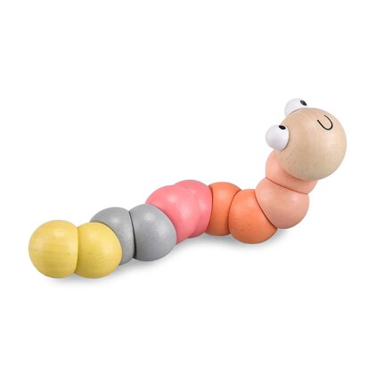 Bigjigs Toys Motorická húsenica ružová