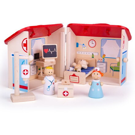 Bigjigs Toys Drevený hrací set Nemocnica