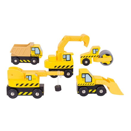 Bigjigs Rail Drevené vláčiky - Stavebné stroje