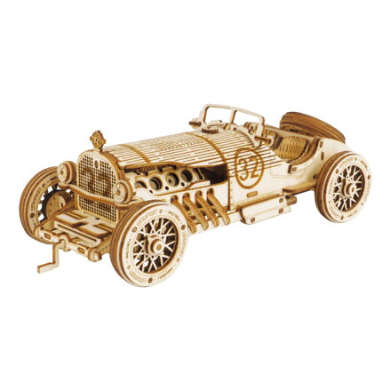 RoboTime Drevené 3D puzzle Závodné auto 220 ks