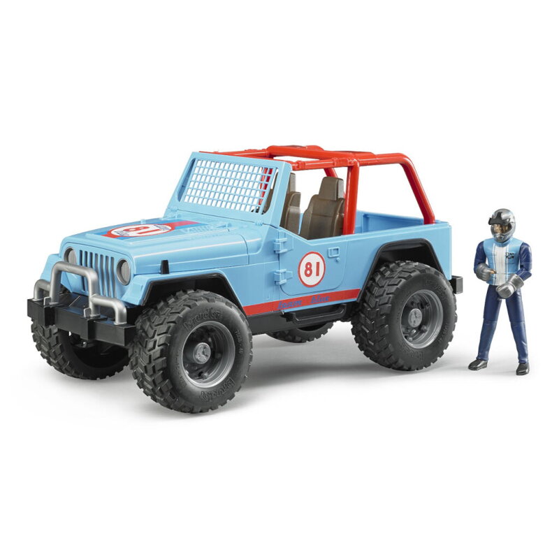 Bruder 2541 Modré auto JEEP s vodičom