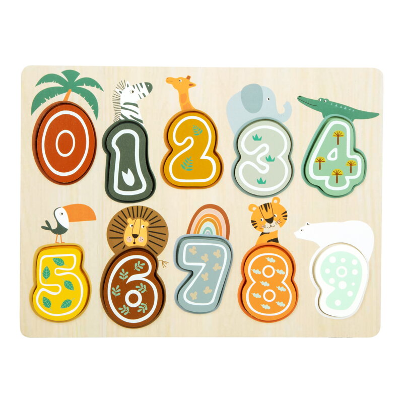 Vkladacie puzzle čísla Safari
