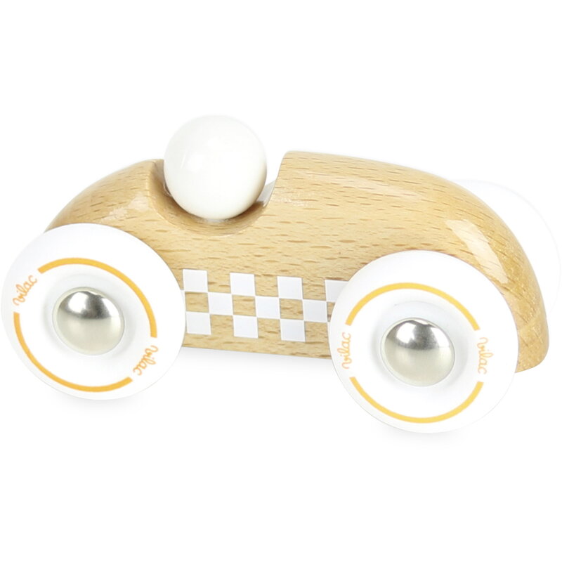 Vilac Pretekárske auto Rally Checkers mini prírodné