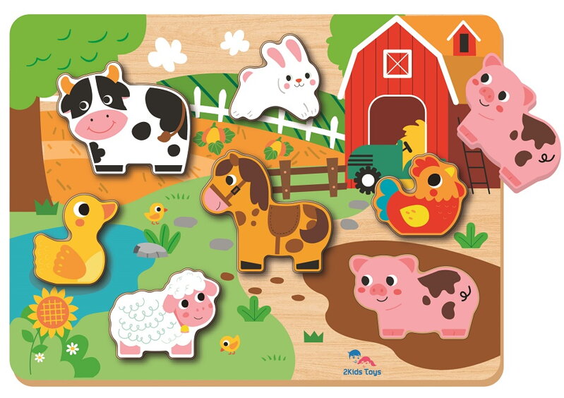 2Kids Toys Vkladacie puzzle Farma