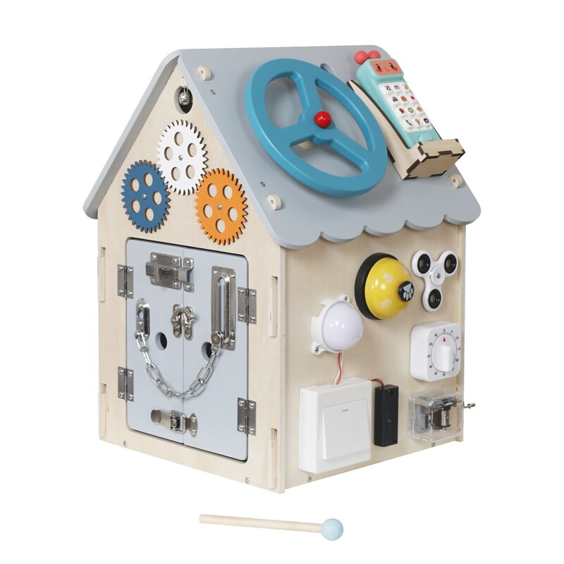 2Kids Toys Activity board Domček šedý - poškodený obal