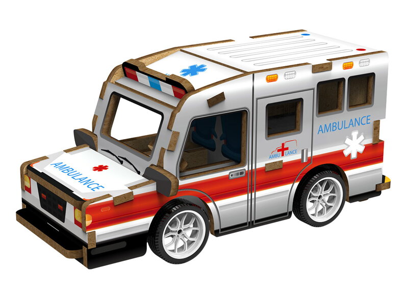 2Kids Toys 3D drevená skladačka Sanitka