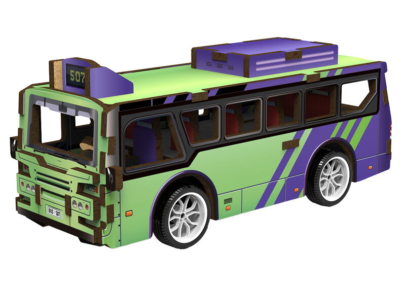 2Kids Toys 3D drevená skladačka Autobus