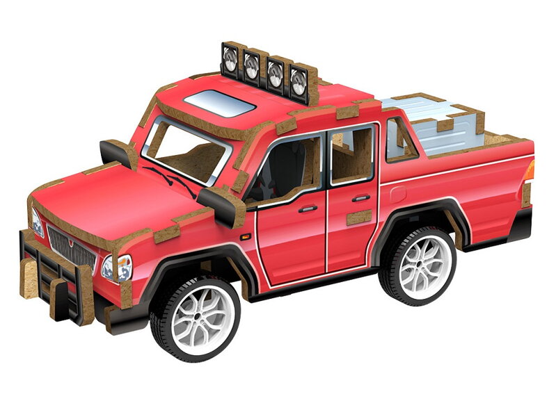 2Kids Toys 3D drevená skladačka Pick-up auto