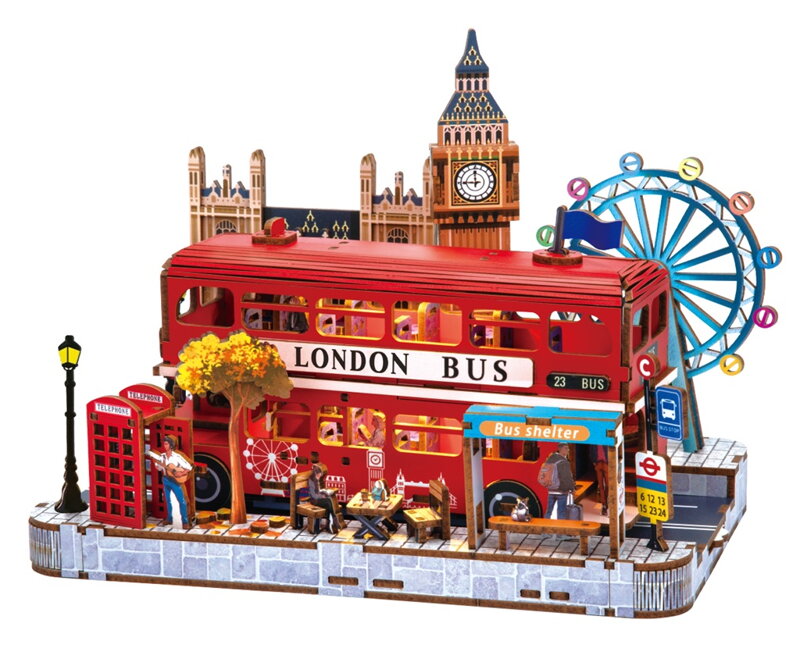 2Kids Toys 3D drevená skladačka Miniatúrna scéna Londýn