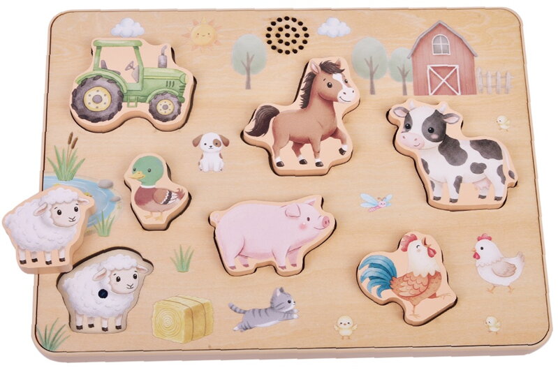 2Kids Toys Vkladacie puzzle Zvuky na farme