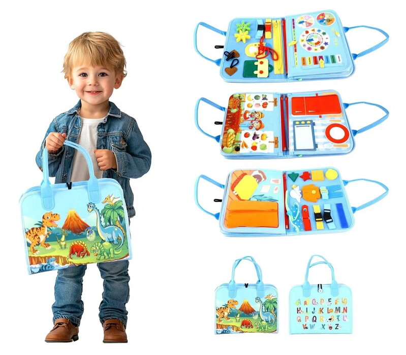 2Kids Toys Senzorická busy kniha Dinosaury 3 - poškodený obal