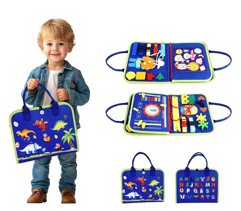 2Kids Toys Senzorická busy kniha Dinosaury 4