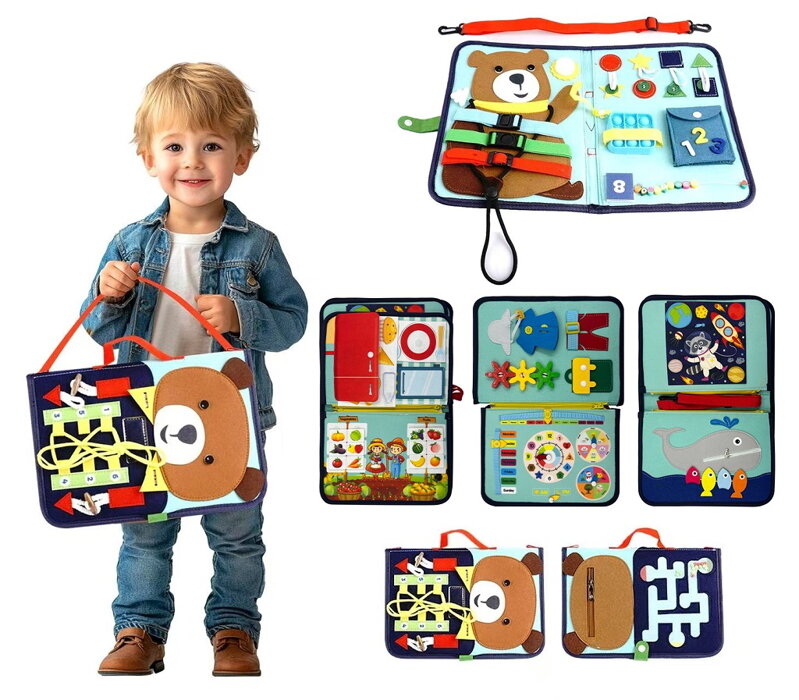 2Kids Toys Senzorická busy kniha Macko