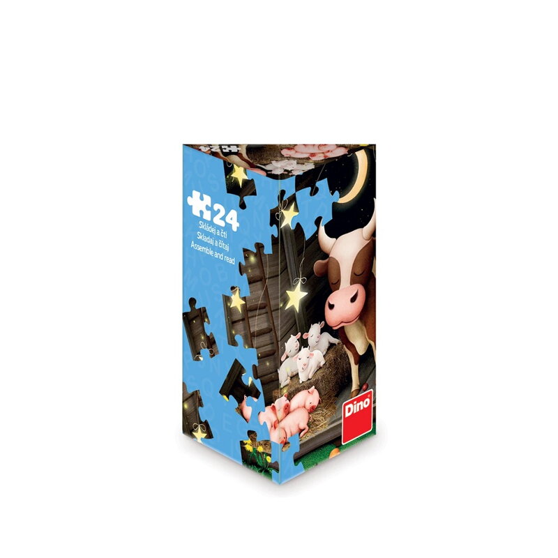 Dino Puzzle triangel Zvieratká na farme 24 dielikov