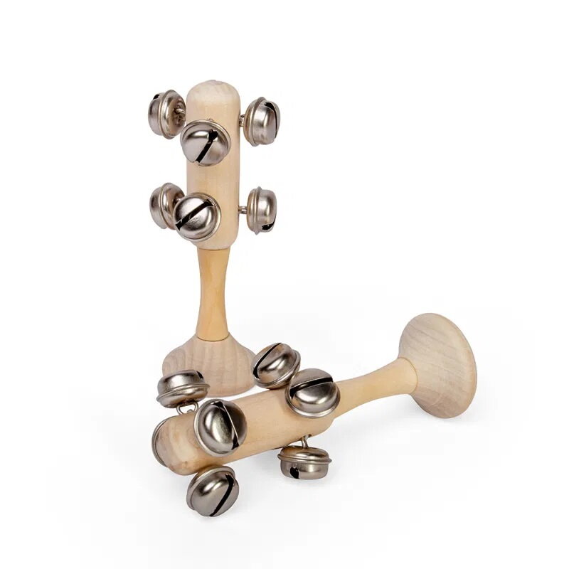 Bigjigs Toys Rolničky mini prírodné 1ks