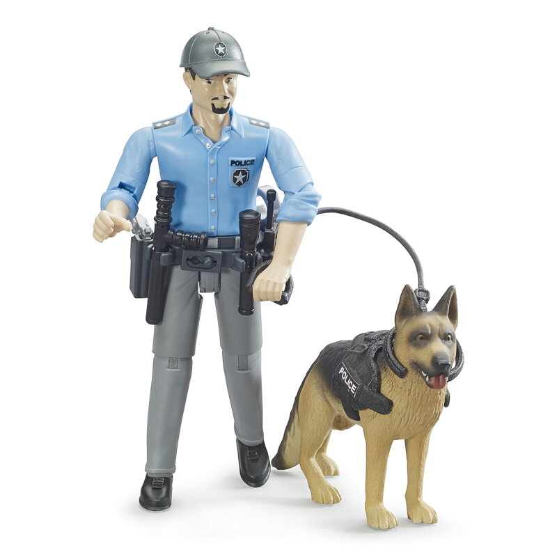 Bruder 62150 BWORLD Policajt so psom