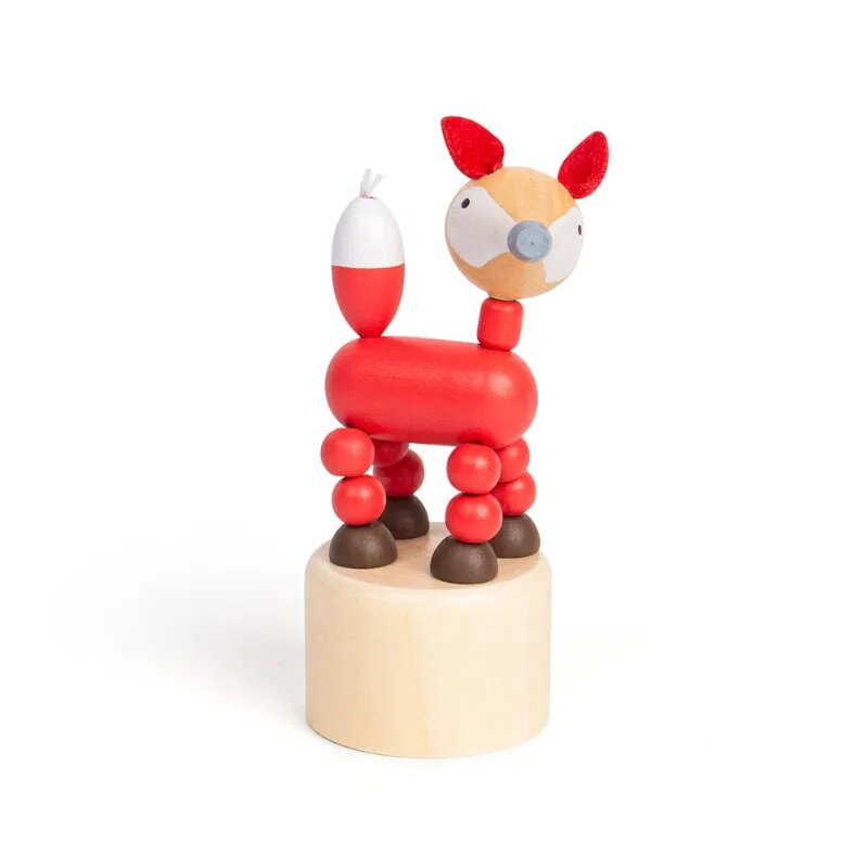 Bigjigs Toys Drevené mačkacie zvieratká Safari Líška