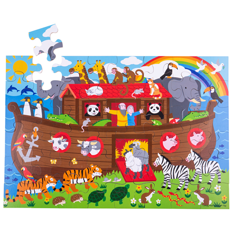 Bigjigs Toys Podlahové puzzle Noemova archa 48 ks