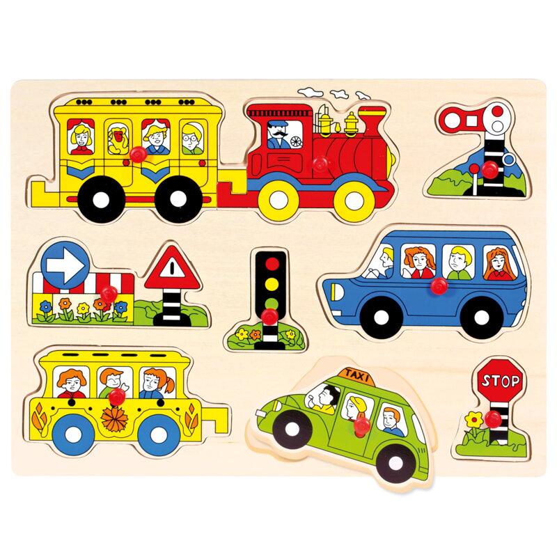 Bino Vkladacie puzzle doprava