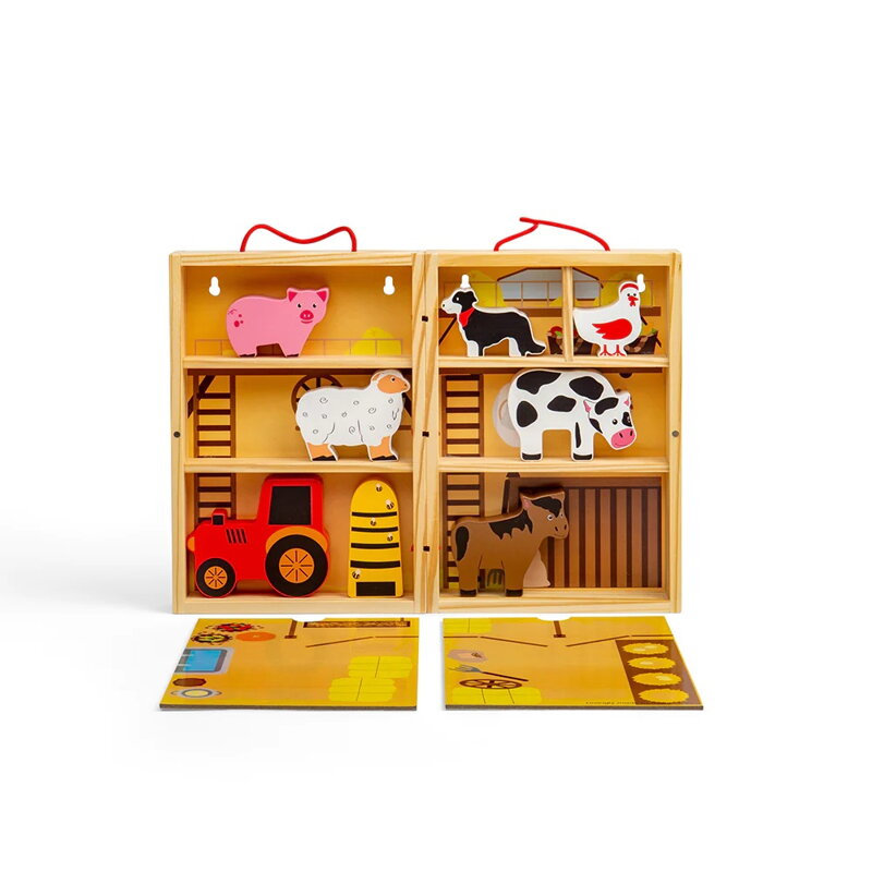 Bigjigs Toys Krabička na hranie Farma