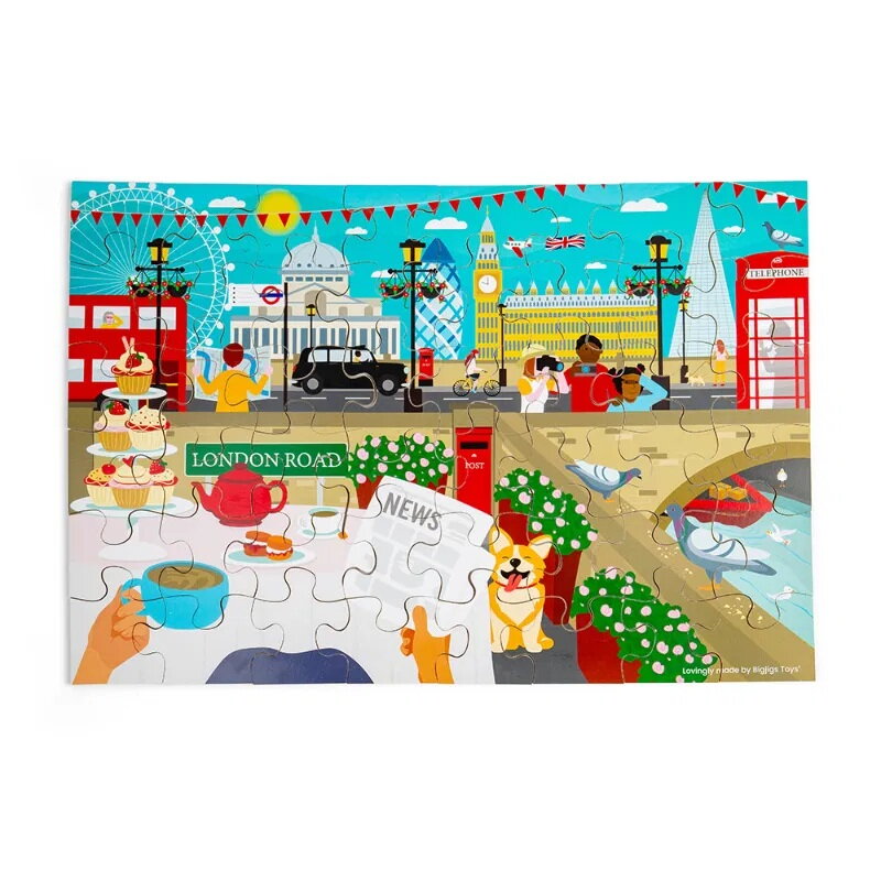 Drevené podlahové puzzle Londýn