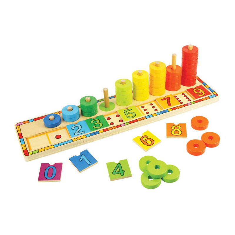 Bigjigs Toys Doska nasadzovanie s číslami