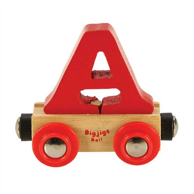 Bigjigs Rail Drevené vláčiky - Vagónik Písmeno A