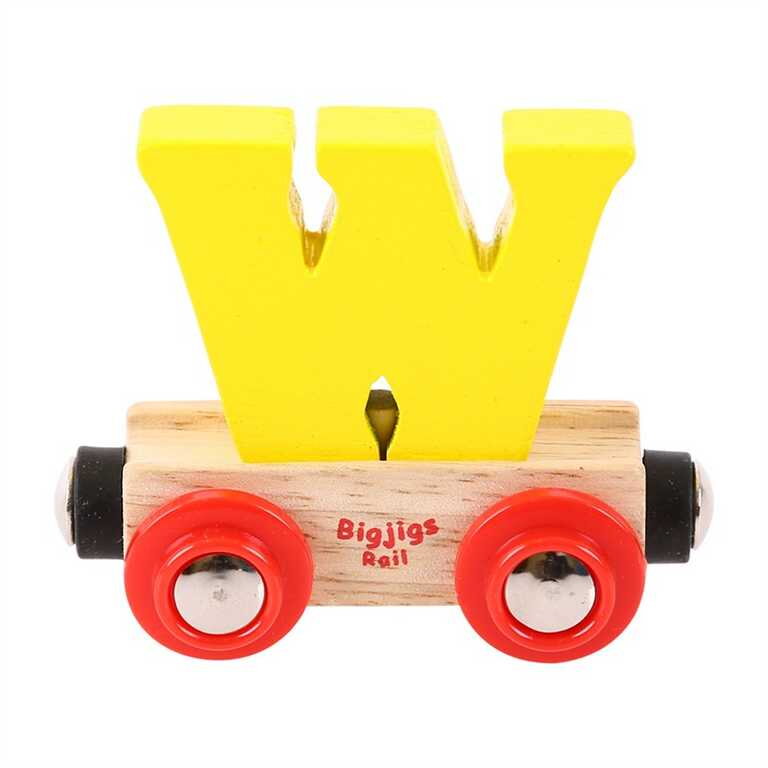 Bigjigs Rail Drevené vláčiky - Vagónik Písmeno W