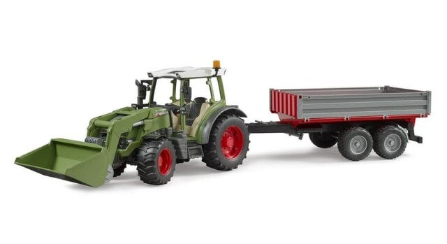 Bruder 2182 Traktor Fendt Vario 211 s čelným nakladačom a sklápacím prívesom