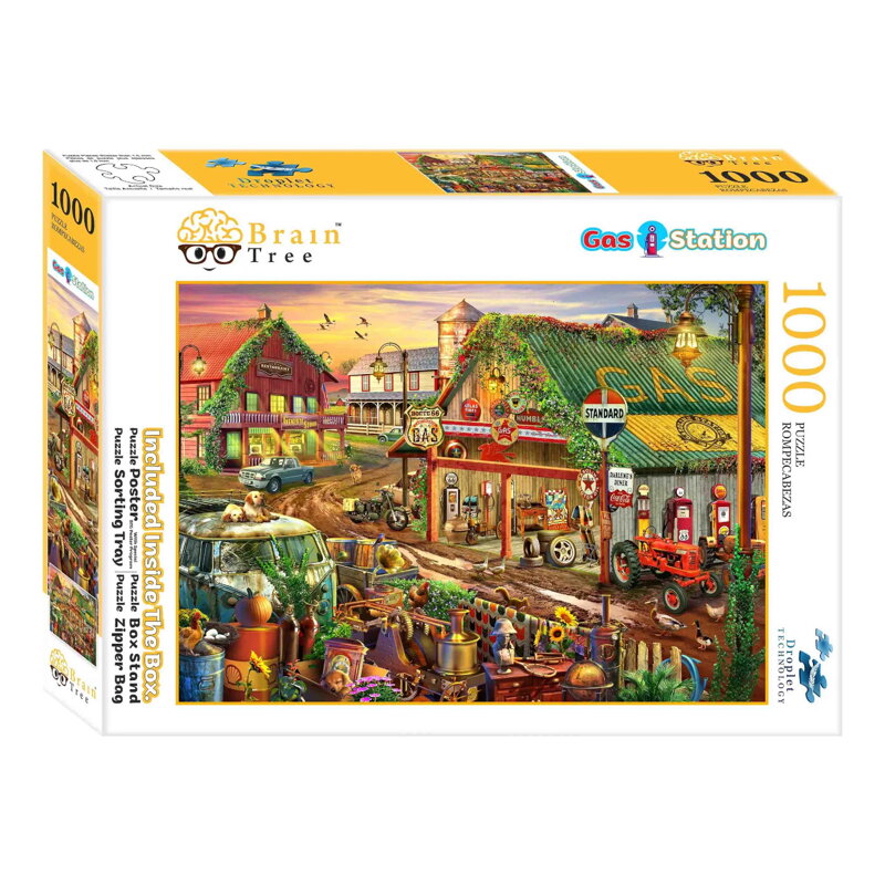 Brain Tree Puzzle Puzzle Čerpacia stanica 1000 dielikov - poškozený obal