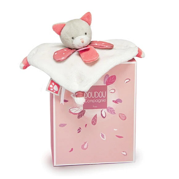 Doudou Plyšová mini hračka muchláčik 20 cm mačka