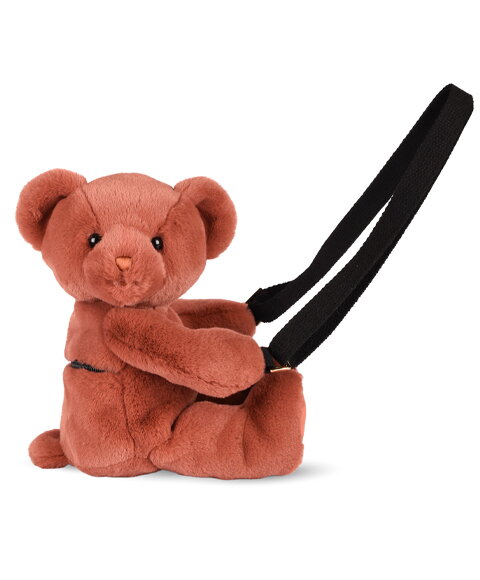 Doudou Plyšová taška cez rameno Medvedík terakotový 30 cm