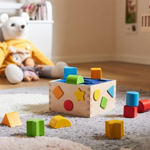 Goki Drevená vkladačka triediaci box s tvarmi