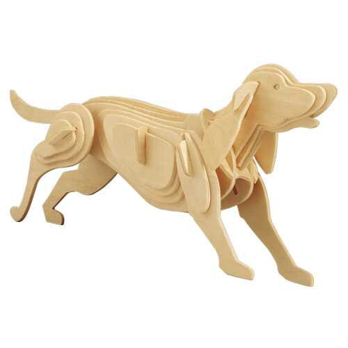Woodcraft Drevené 3D puzzle Pes M011