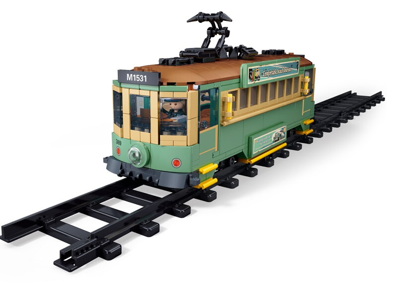 Sluban Model Bricks M38-B1531 Historická retro električka v mierke 1:35