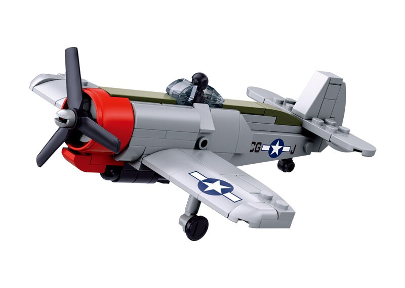 Sluban Model Bricks M38-B1617C Stíhacie lietadlo P-47 Thunderbolt v mierke 1:72