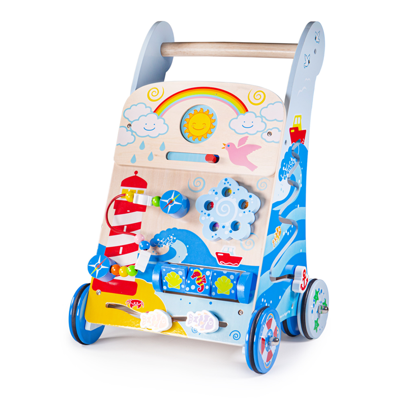 Bigjigs Toys Drevené aktívne chodítko - More