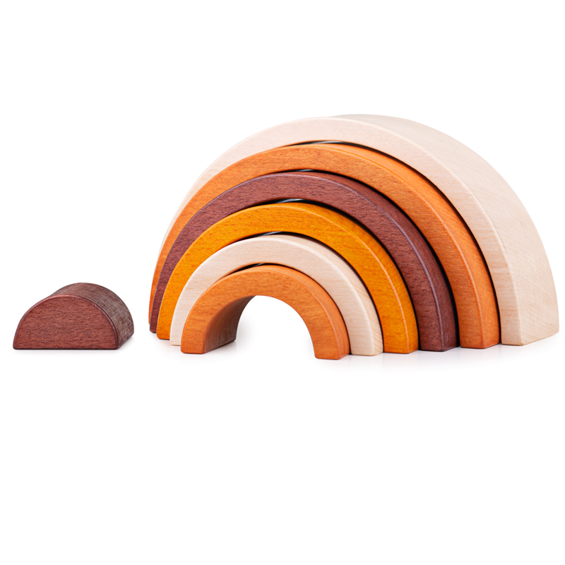 Bigjigs Toys Drevená skladacia dúha prírodná