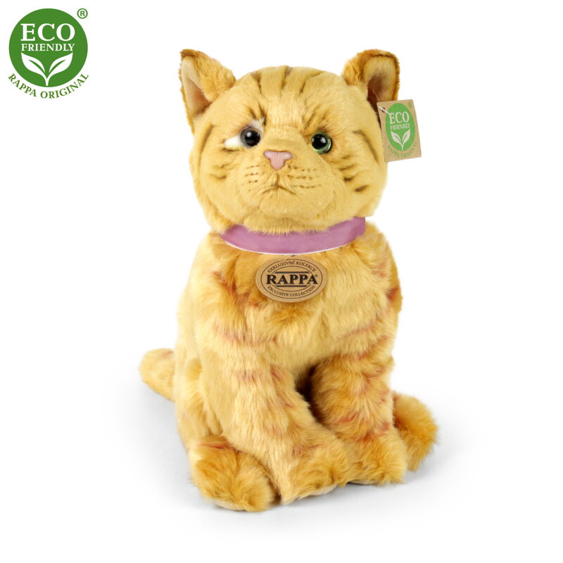 Rappa Plyšová mačka ryšavá 25 cm ECO-FRIENDLY