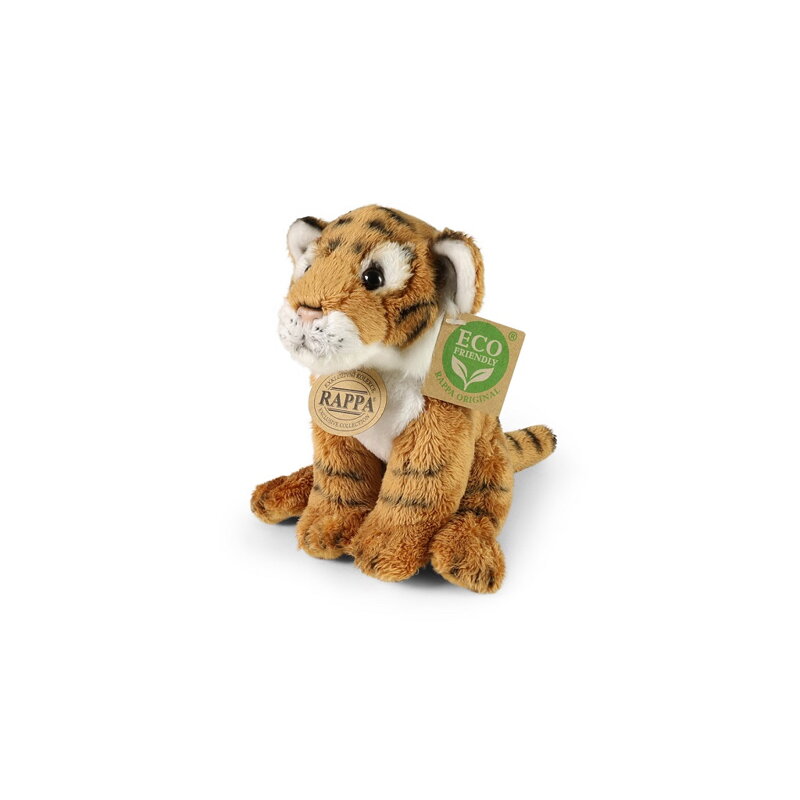 Rappa Plyšový tiger sediaci 15 cm ECO-FRIENDLY