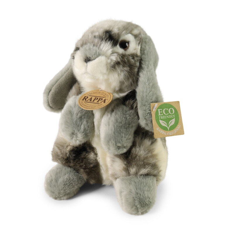 Rappa Plyšový králik sivý 19 cm ECO-FRIENDLY