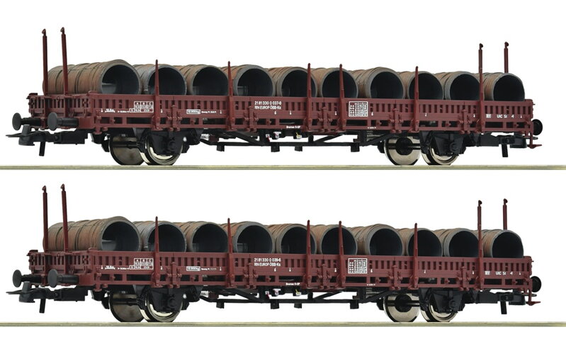 Roco Súprava 2 ks klanicových vozov Ks s nákladom ÖBB - 6600120