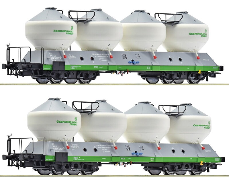 Roco Sada 2 ks silo vozidiel Uacs ČD - 6600237