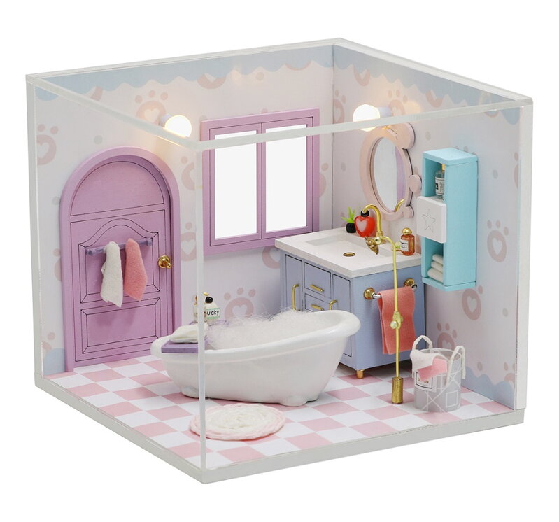 Dvěděti Miniatúra domčeka Útulná kúpeľňa