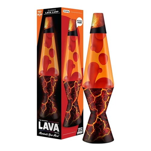 Schylling LAVA Lávová lampička Sopka červeno-oranžová 36,8 cm