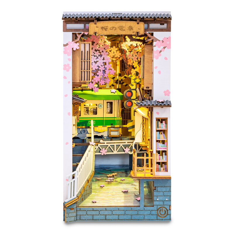 RoboTime Drevené 3D puzzle Miniatúra domčeka Sakurová ulička