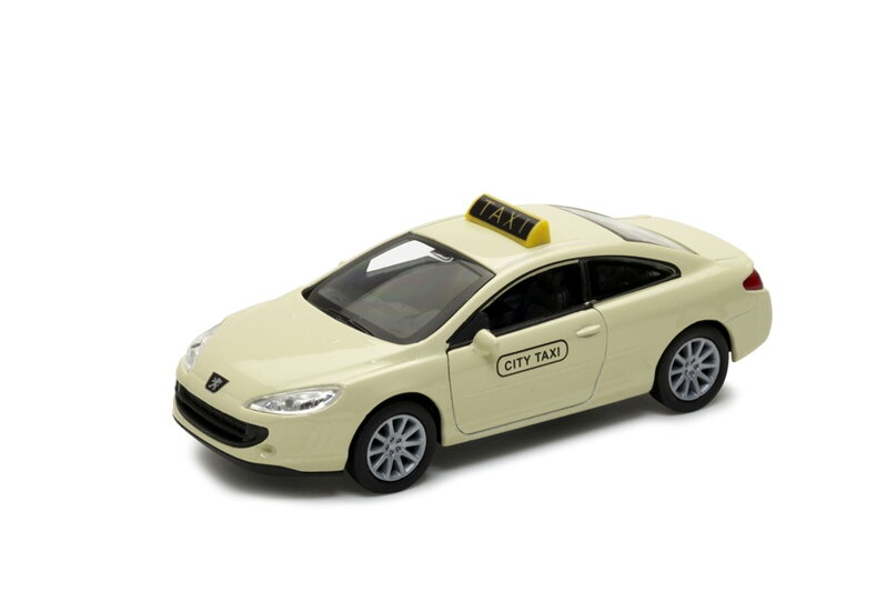 Welly Peugeot Coupe 407  TAXI 1:34 krémové