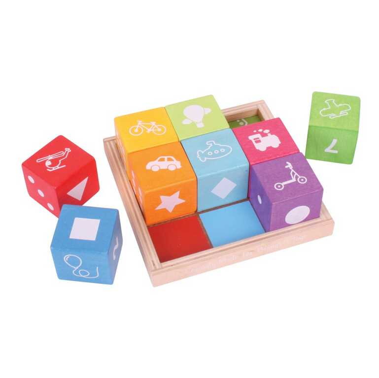 Bigjigs Toys Drevené kocky s obrázkami